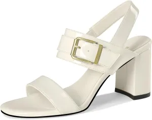 Womens Sandals High Heels Chunky Comfortable Strappy Buckle Ankle Strap Pumps Open Toe Dress Bridal Party Prom Wedding Shoes