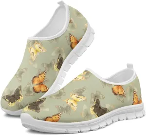 Womens Slip On Sneakers Lightweight Casual Shoes Soft Anti-Slip Tennis Shoes for Gym Travel Size 5.5-11.5 White Sole