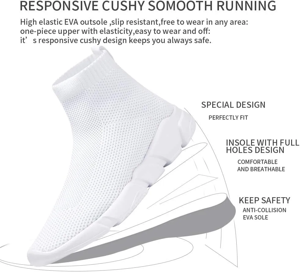 Women's Slip On Socks Sneakers Walking Shoes Running Tennis Athletic Gym Workout Non Slip Athletic Fashion Sneakers