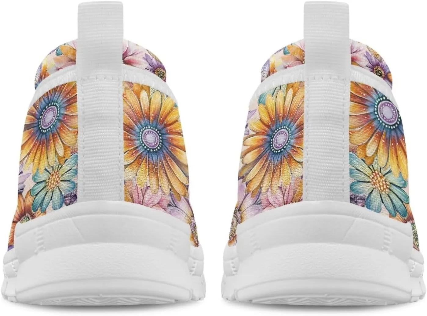 Womens Slip on Walking Shoes Stylish Floral Casual Loafers Lightweight Comfortable Ladies Soft Travel Footwear SizeUS 6-11