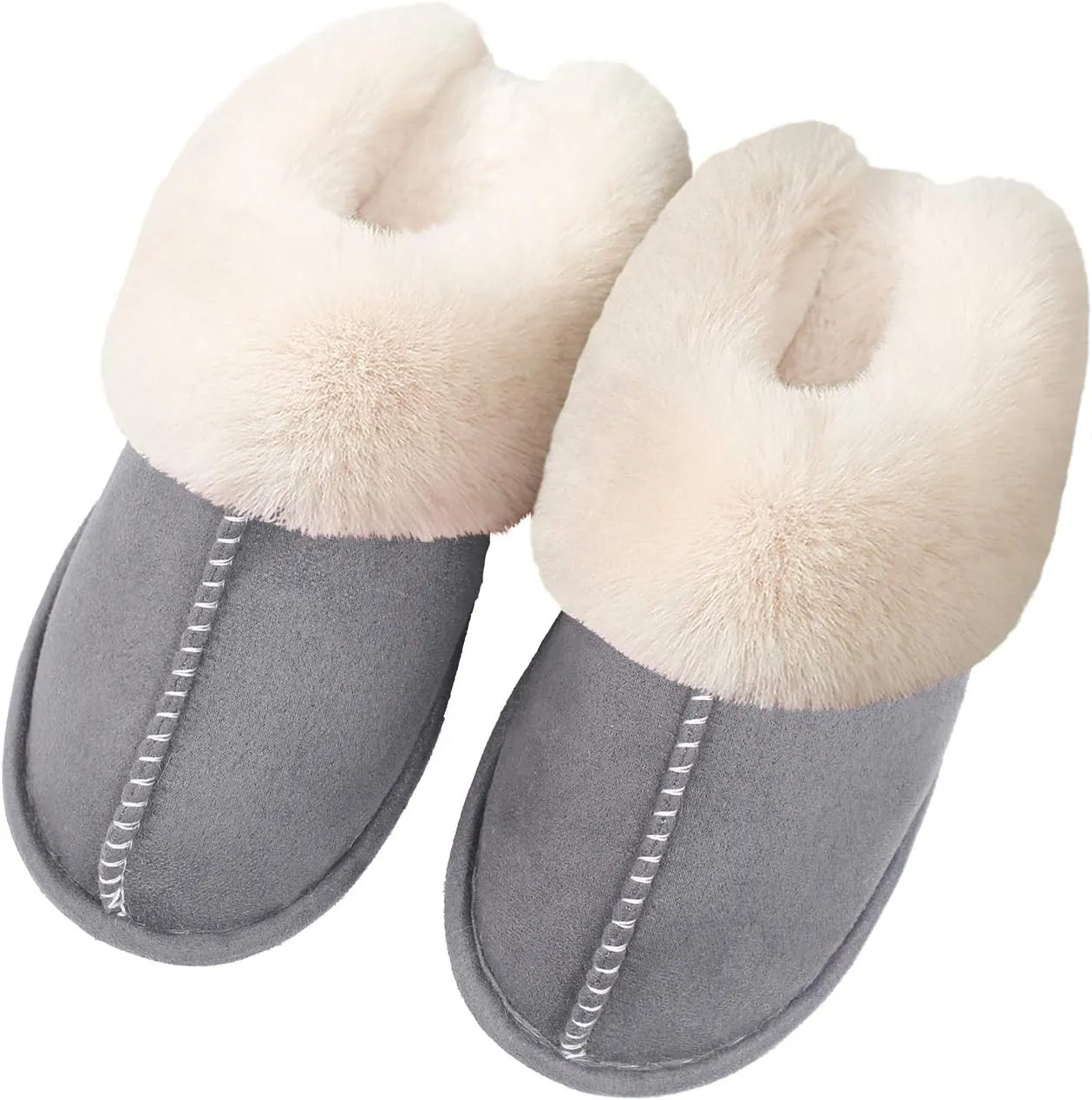 Women's Slippers Soft Plush Winter Warm House Shoes Slip on Memory Foam Fluffy Fur Slippers