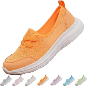 Women's Soft Sole Mesh Comfort Orthopedic Shoes-2025 New Slip on Walking Shoes with Arch Support Walking Shoes Comfort