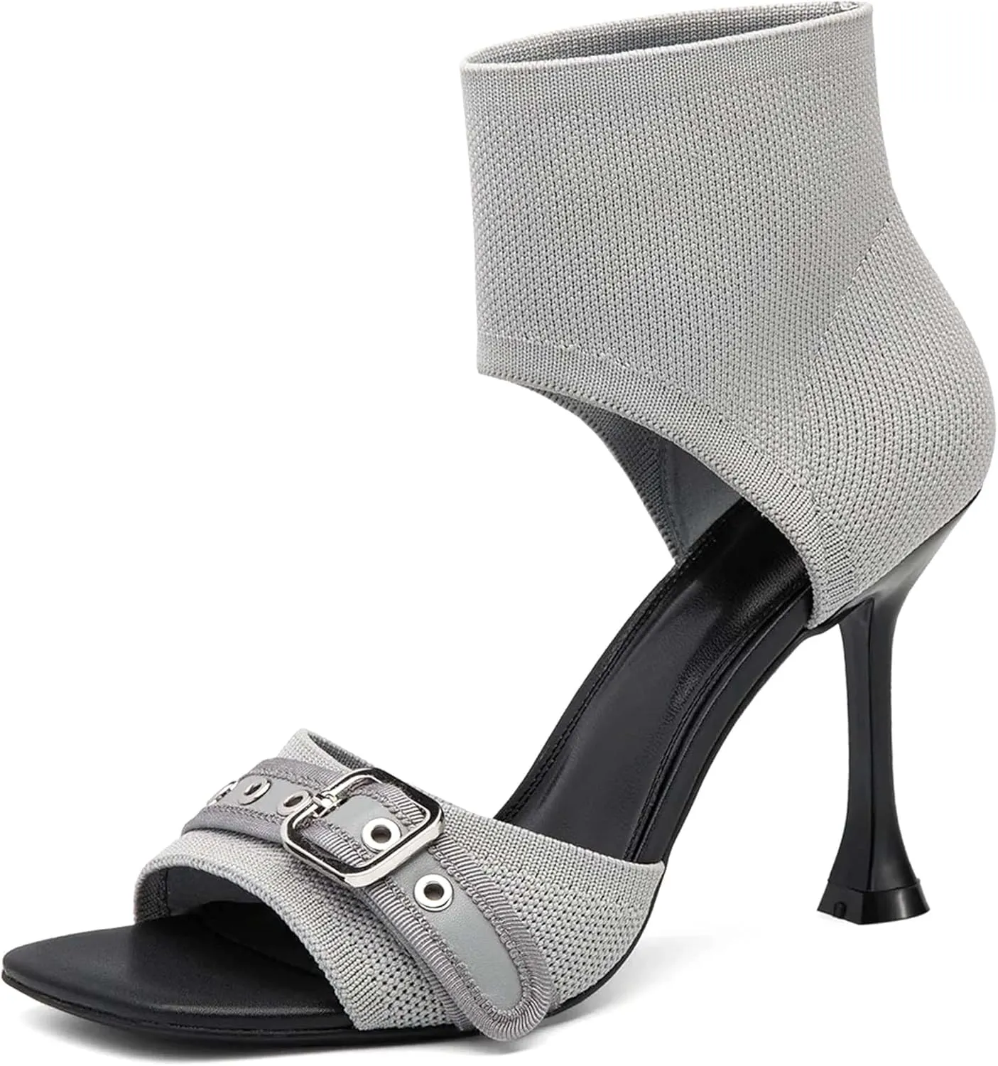 Womens Stiletto High Heel Open Square Toe Sandals Sexy High Heeled Dress Shoes