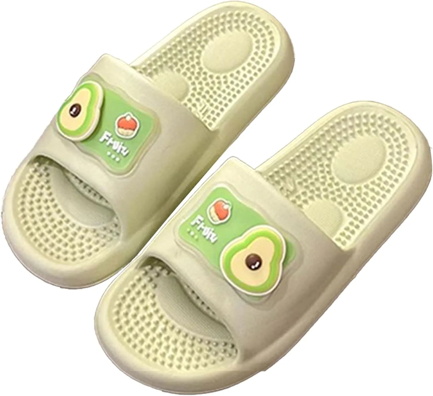 Women's Strawberry Avocado Sandals Non-Slip Soft Slippers Cute Fruit Bathroom Slip-on Slides Thick Sole Indoor