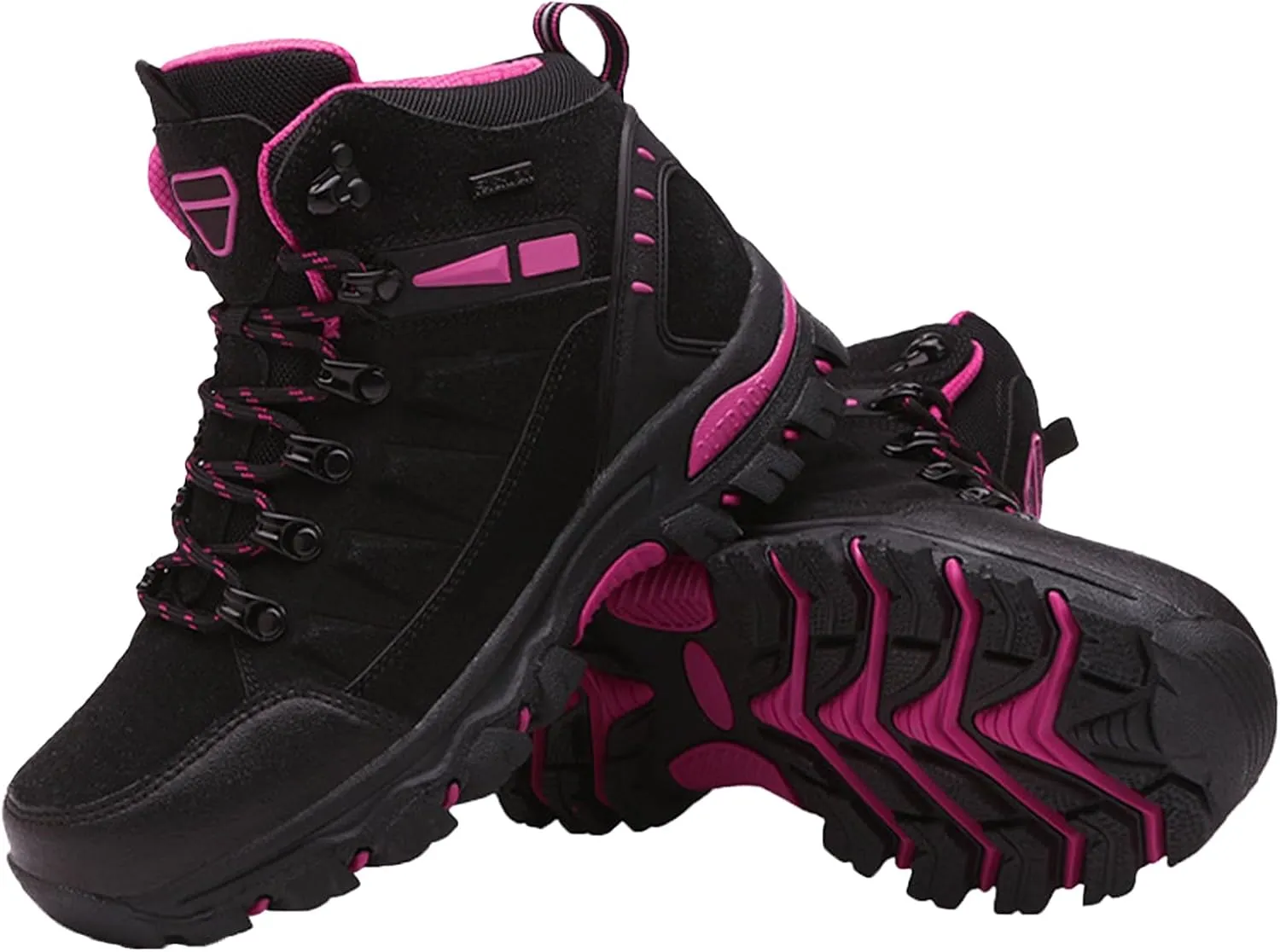 Women's Suede Waterproof Lace-Up Hiking Boots Comfortable Non-Slip Mid-Cut Hiking Boots
