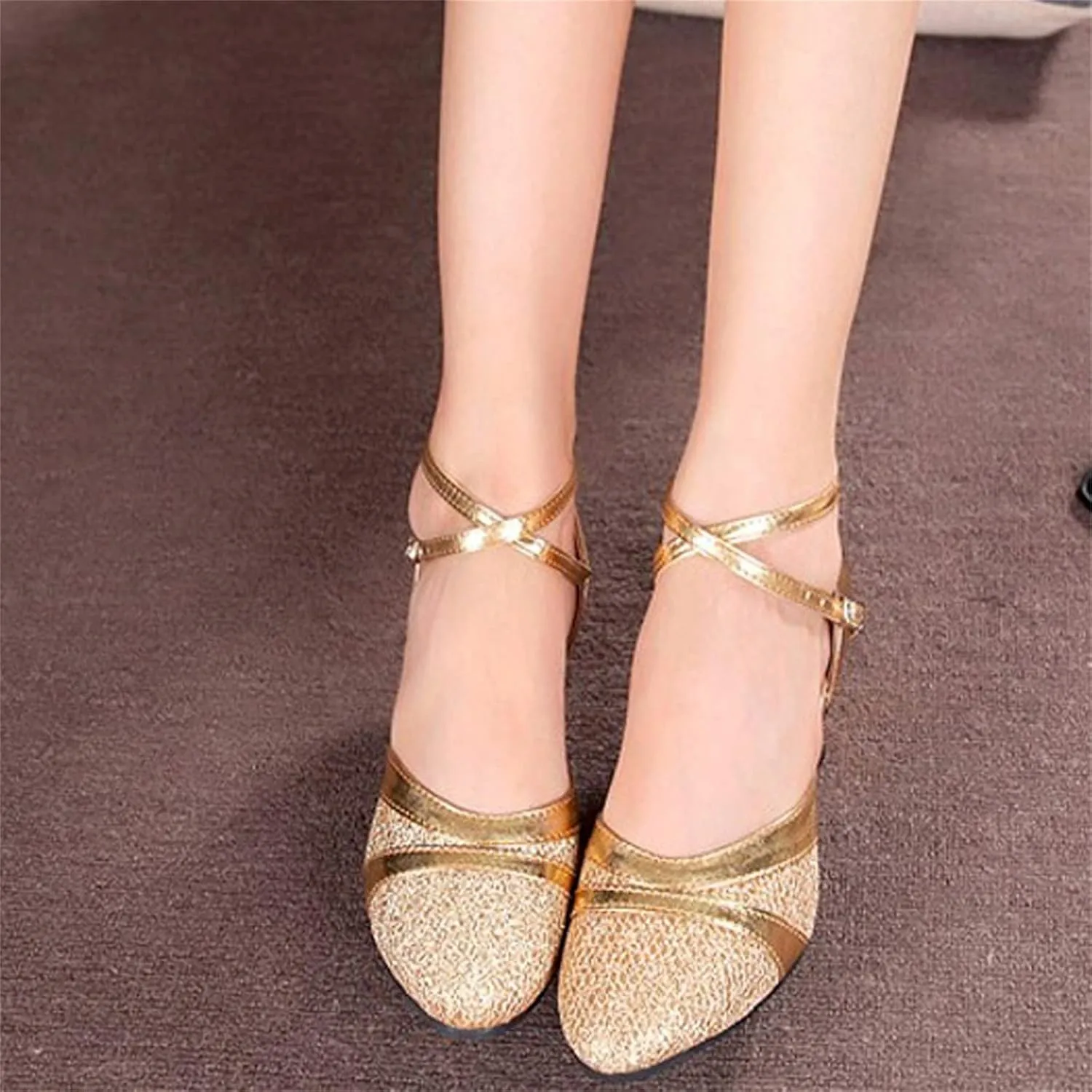 Womens Summer Cross Straps Sandals Roman Style Hollow Sexy High-Heeled Shoes Ladies Adult Latin Dance Shoes Baotou Comfy Trendy Soft Sole Shoes