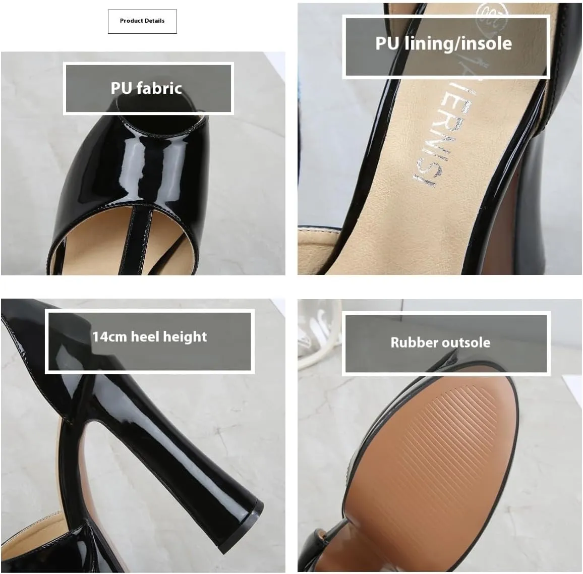 Women's T-Strap Platform Sandals Sexy Stiletto Heels Open Toe Strappy Buckle Party Shoes Solid Color Stripper Pole Dancer Court Heels
