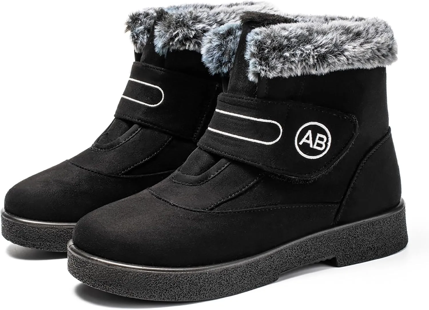 Womens Winter Boots Warm Fur Lined Boots Casual Waterproof Snow Boots Slip On Short Boots for Cold Weather