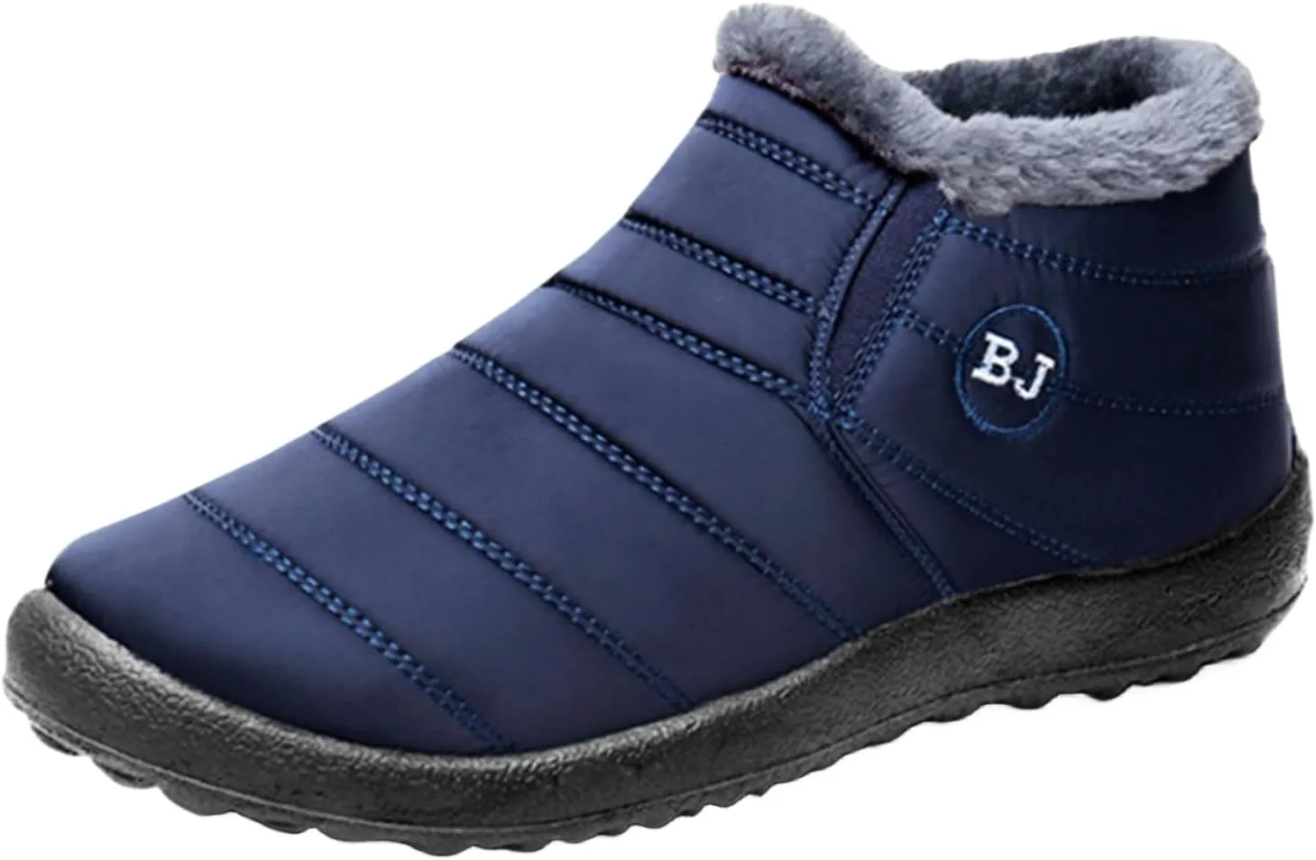 Womens Winter Snow Boots Ankle Booties Warm Fur Lined Waterproof Insulated Slip On Outdoor Shoes Anti-Slip Sneaker