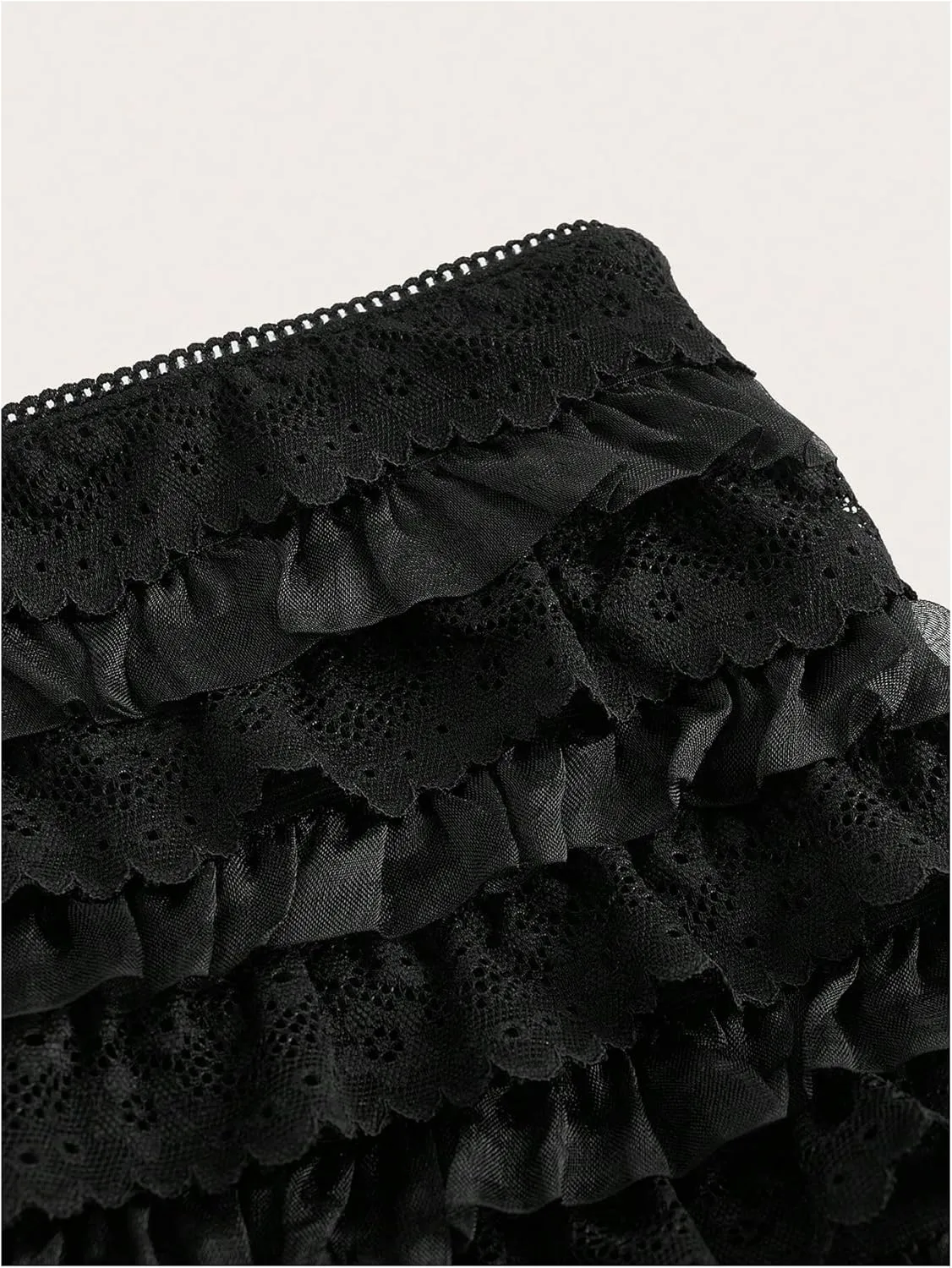 Women's Y2K Ruffle Lace Shorts Lolita Bloomers Layered Low Waisted Shorts Bow Front Pumpkin Short Pants