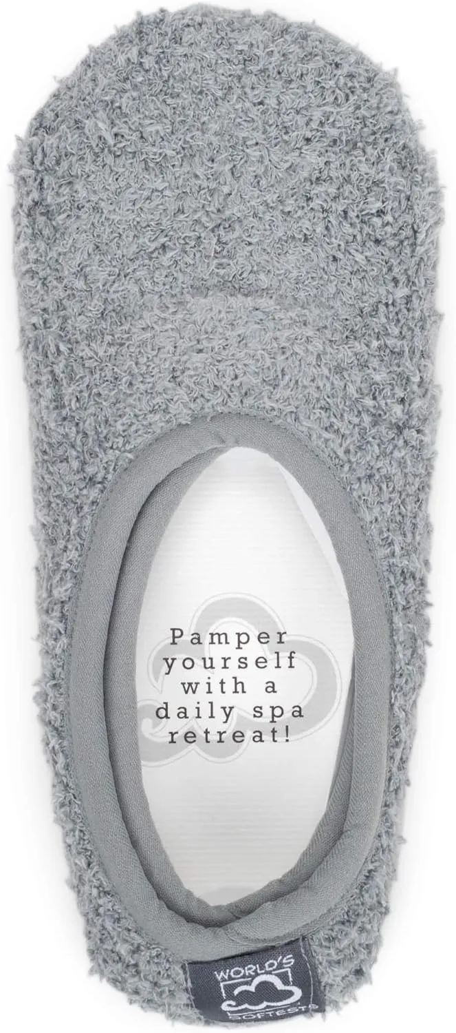 World's Softest Super Soft Cozy Footsie Slipper Socks with Grippers - One Size Fits Most
