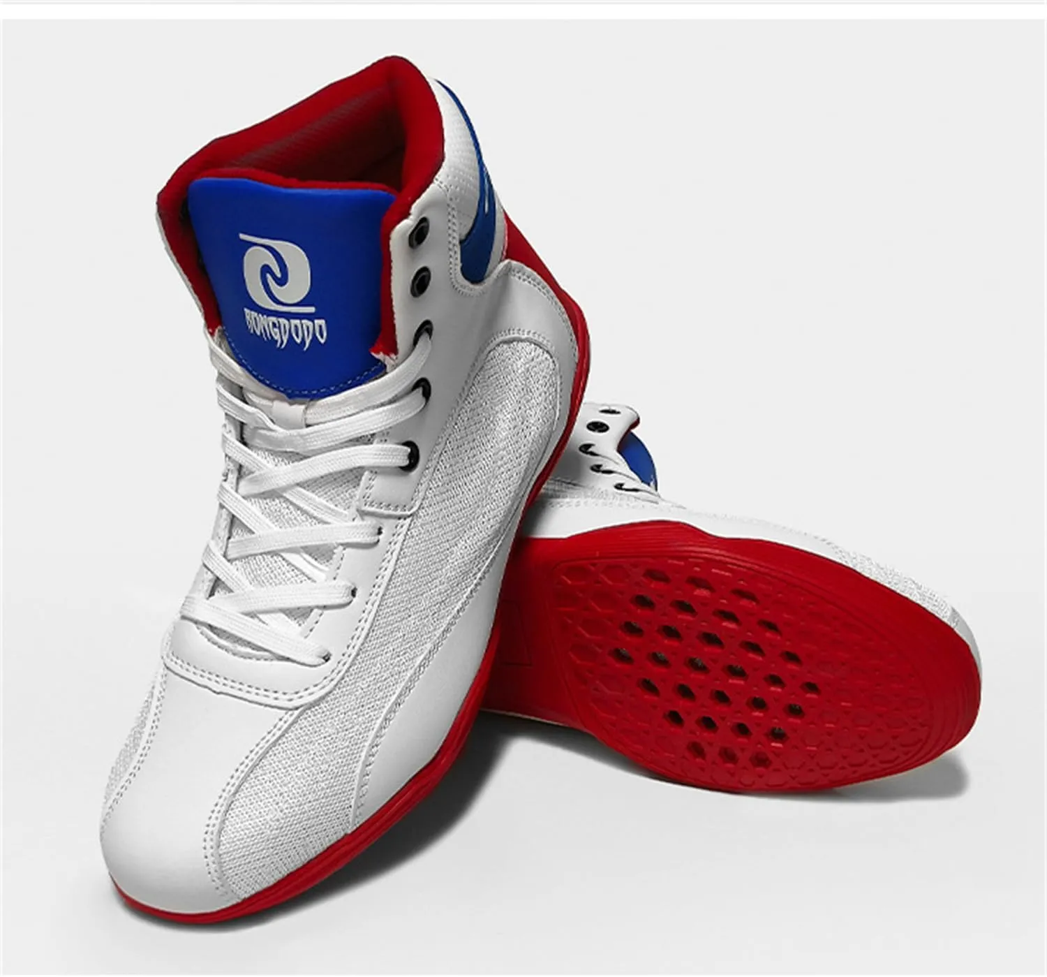Wrestling Footwear, Pro Boxing Shoes for Men, Breathable MMA Footwear Anti-Slip Durable Sole