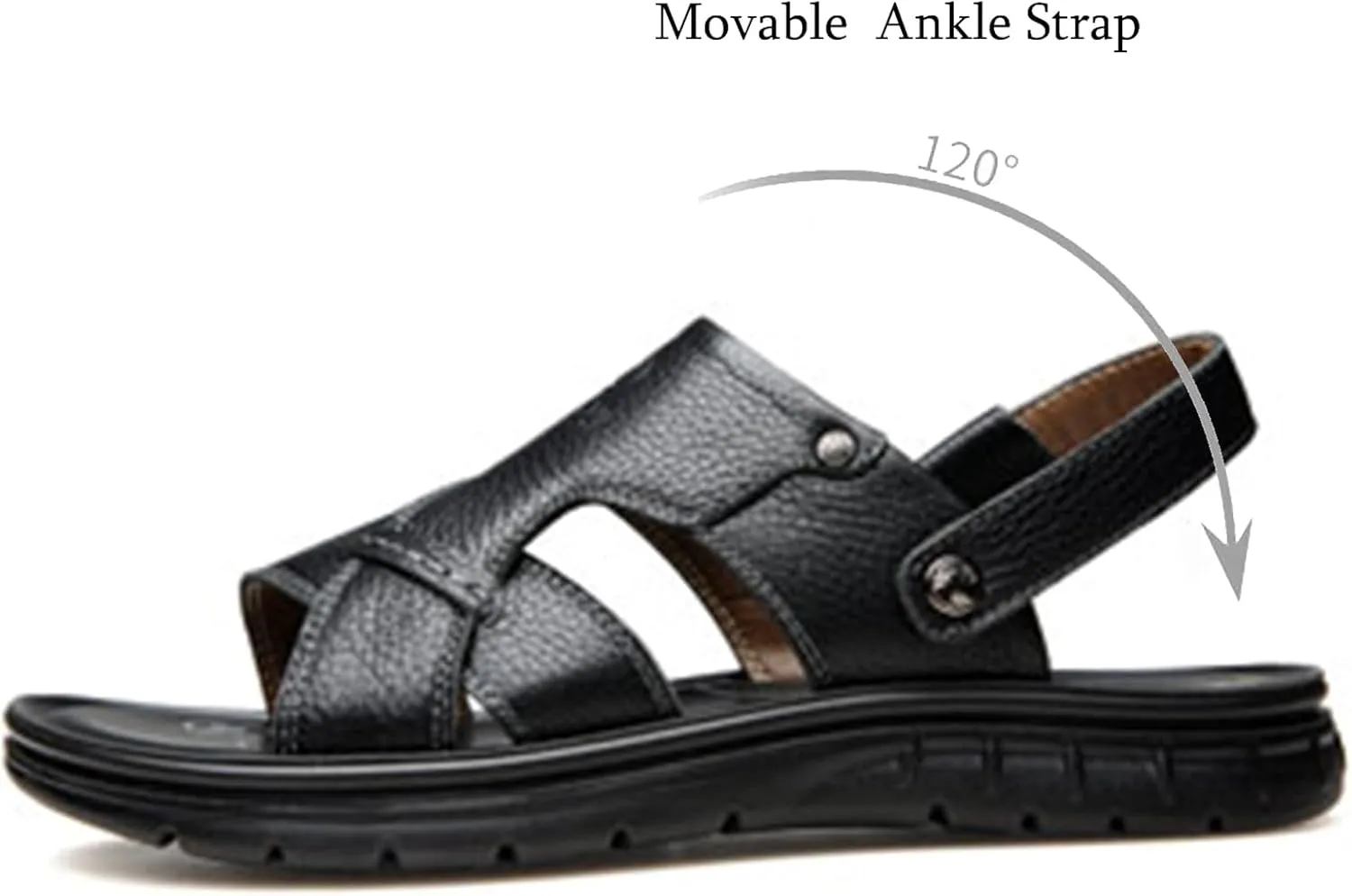WUIWUIYU Men's Casual Sandals Open-Toe Sport Hiking & Outdoor Walking Water Sandals Beach Slippers Summer Home Shoes