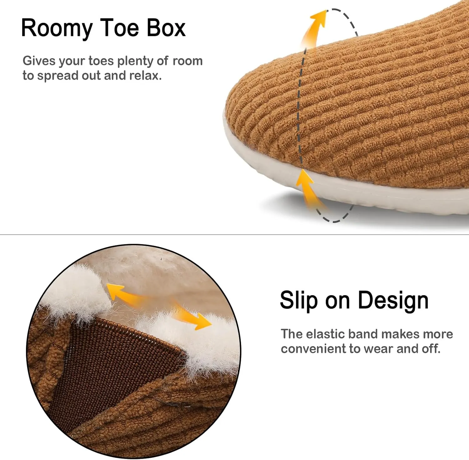 XIHALOOK Womens Mens Fuzzy Slippers Lightweight Closed Back House Shoes Slip on for Indoor Outdoor