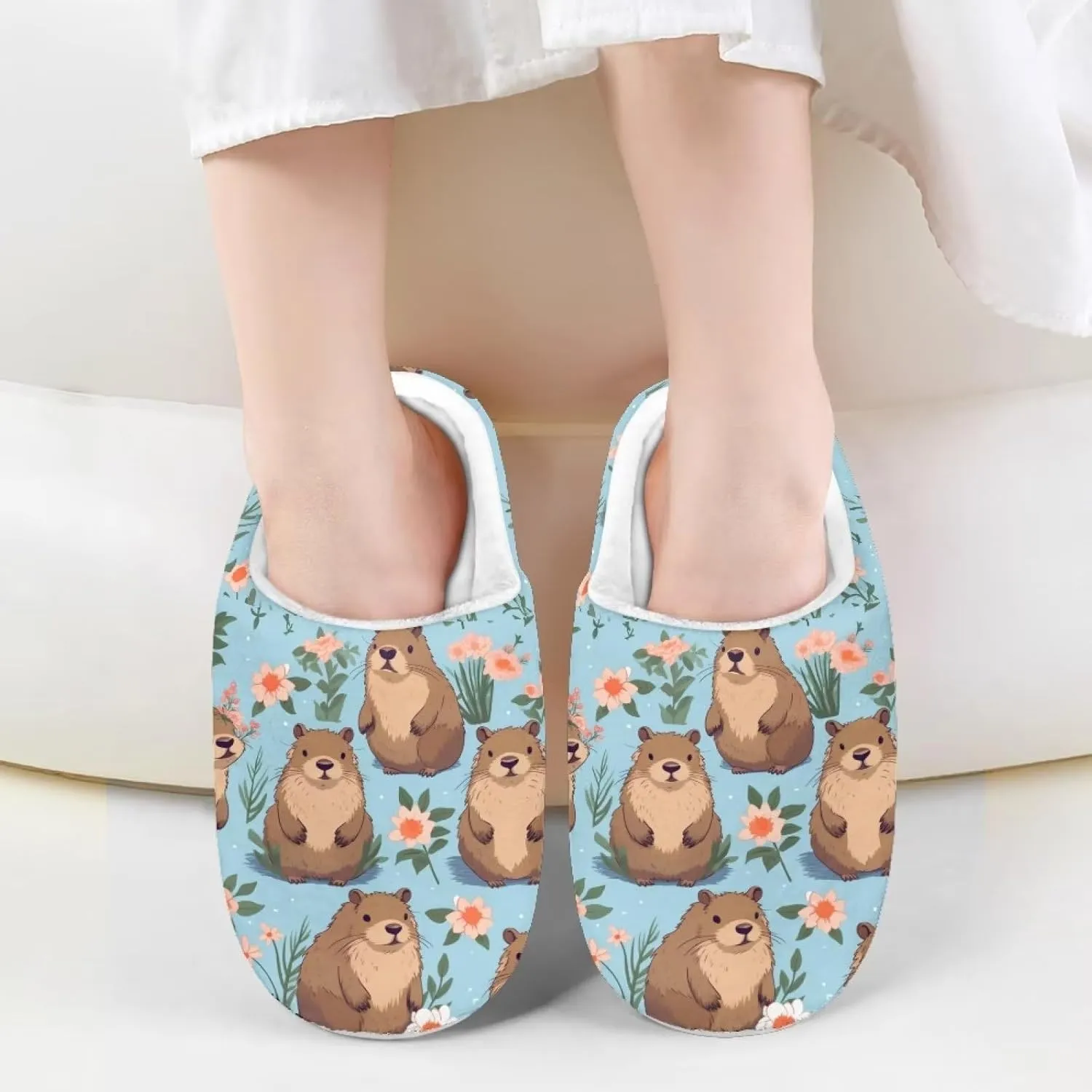 Xpyiqun House Shoes Size 9-14.5 Kids Slip On Slippers for Boys Girls Home Slippers Soft Plush Winter Slippers