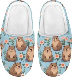 Xpyiqun House Shoes Size 9-14.5 Kids Slip On Slippers for Boys Girls Home Slippers Soft Plush Winter Slippers