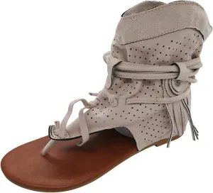 Yoga Sandals for Women Girls Roman Tassel Beach Shoes Bohemian Retro Women Boots Sandals Women's Sandals