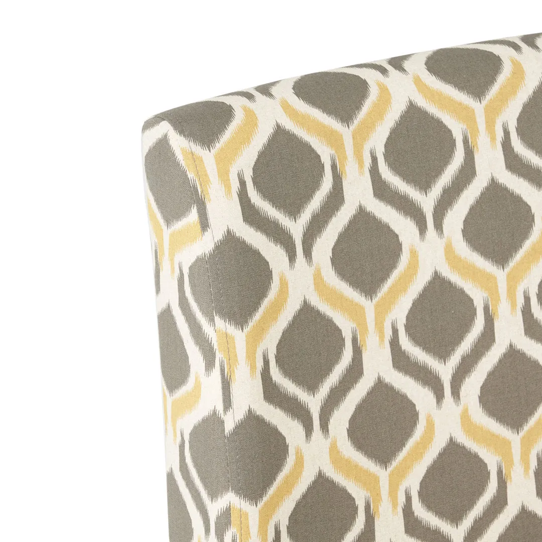 Yokota 22.5" Wide Polyester Slipper Chair (Set of 2) Highland Dunes Fabric: Yellow/Gray Polyester Blend