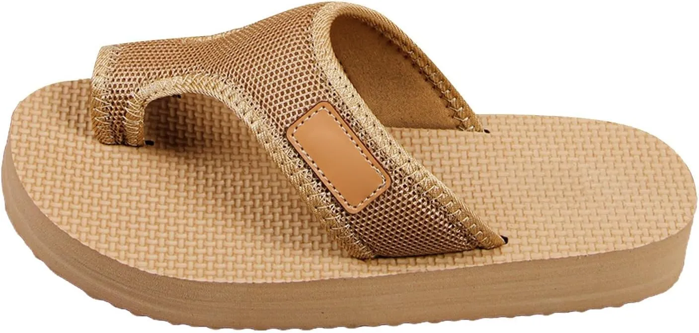 YOLAI Sandals for Women 2025 Comfortable Cushion Trendy Summer Beach Breathable Hollow Mesh Slides with Arch Slip On Indoor Outdoor Slippers Casual Orthopedic Sandals
