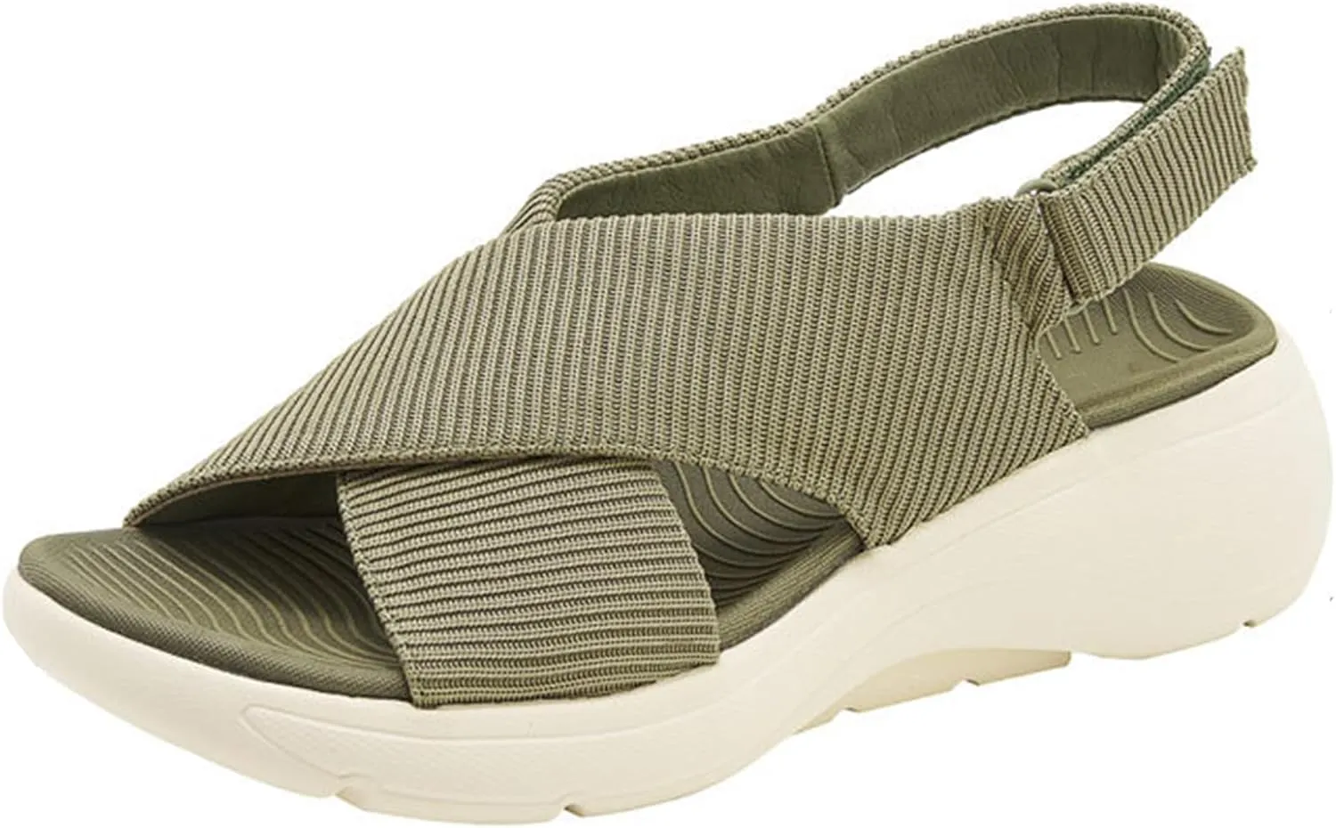 YTINGNICE Casual Cross Strap Platform Sandals For Women,Women Summer Casual Platform Cross-Strap Sandals, Women's Orthopedic Sandals with Arch Support