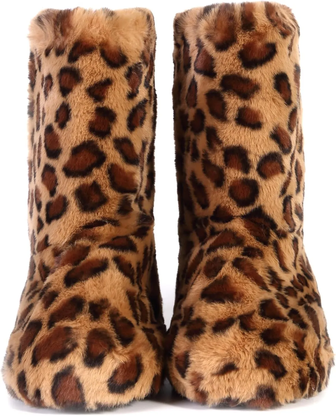 YXCFEWD Fur Boots for Women Winter Fluffy Furry Boots for Girls Flat Heel Snow Boots