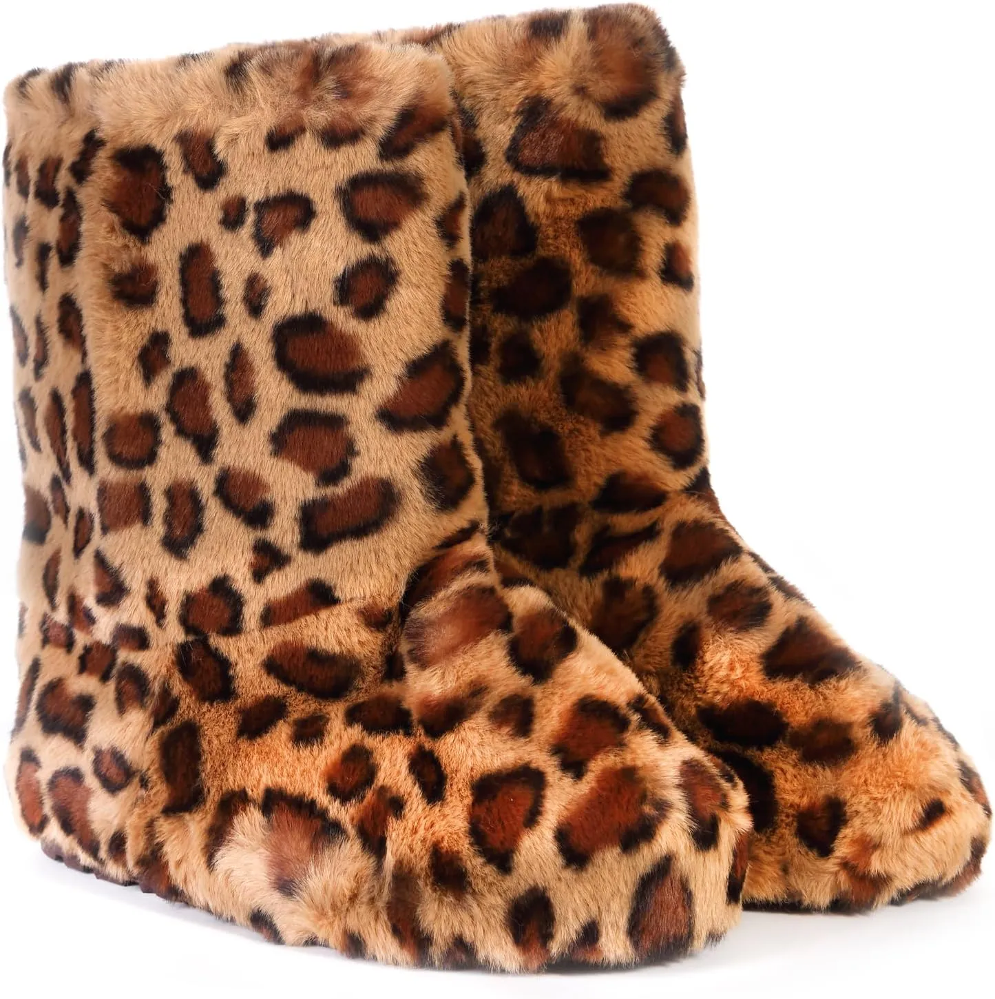 YXCFEWD Fur Boots for Women Winter Fluffy Furry Boots for Girls Flat Heel Snow Boots