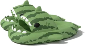 Zureto Unisex Shark Slides, Shark Slides Adult, Cloudy Shark Slides for Men and Women