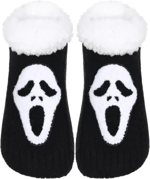 ZYZX Cute Fuzzy Slipper Socks - Winter Warm Funny Non-Slip Knit House Socks With Grips - Fleece-Lined Fluffy Bed Socks for Women - Gifts