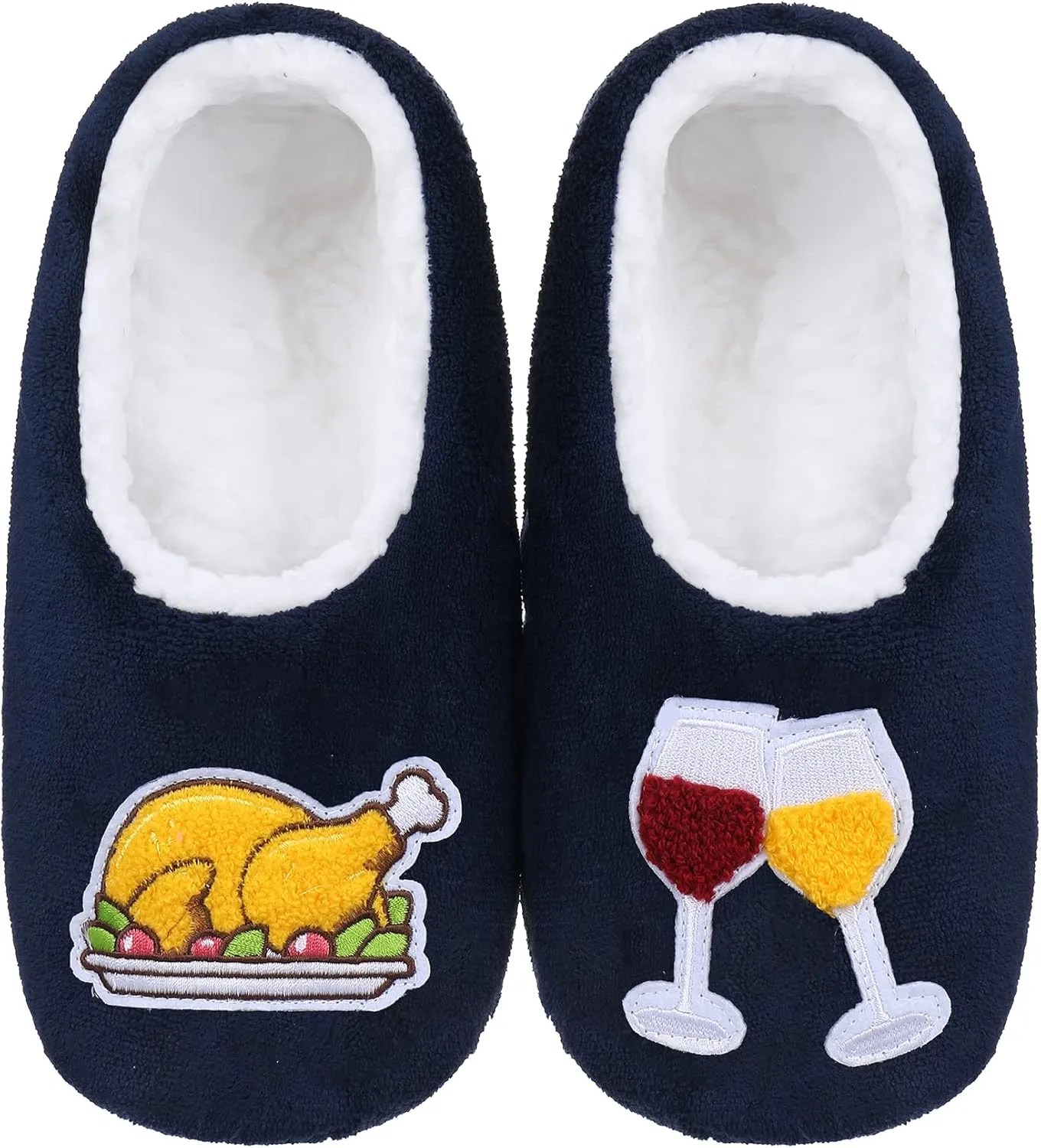 ZYZX Funny Slipper Socks for Women with Grippers Non Slip Winter Warm Soft Cozy House Cute Slippers Fleece Lining Indoor Fuzzy Socks Gifts Slippers